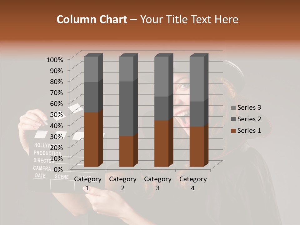 Clapper Hollywood Chalkboard PowerPoint Template