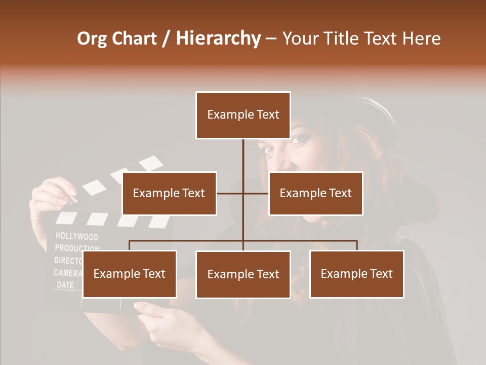 Clapper Hollywood Chalkboard PowerPoint Template