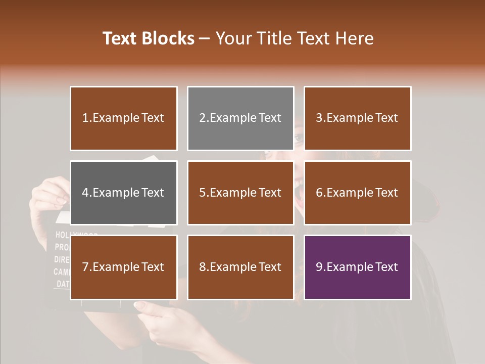 Clapper Hollywood Chalkboard PowerPoint Template