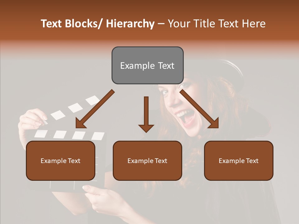 Clapper Hollywood Chalkboard PowerPoint Template