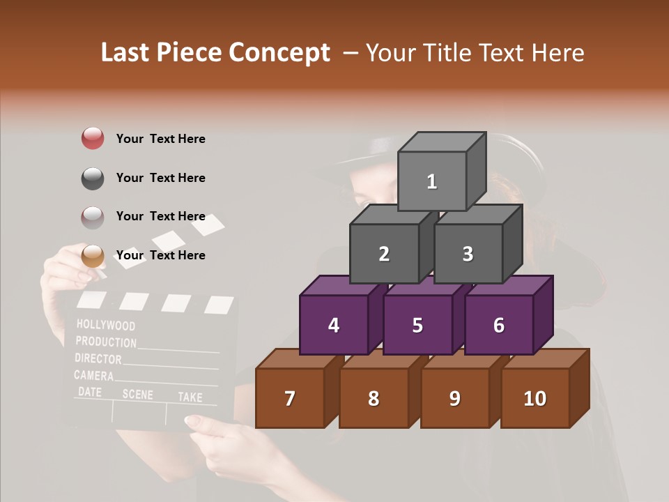 Clapper Hollywood Chalkboard PowerPoint Template