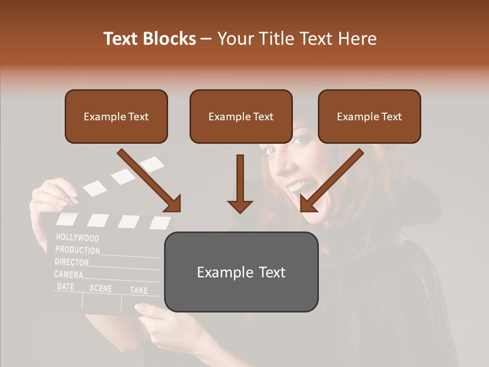 Clapper Hollywood Chalkboard PowerPoint Template