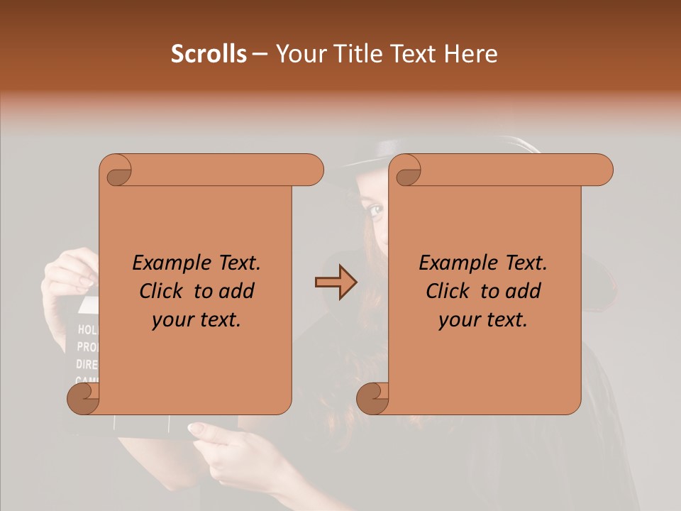 Clapper Hollywood Chalkboard PowerPoint Template