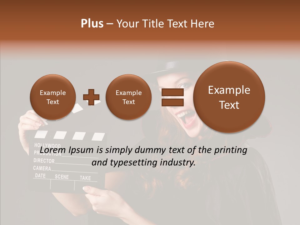 Clapper Hollywood Chalkboard PowerPoint Template