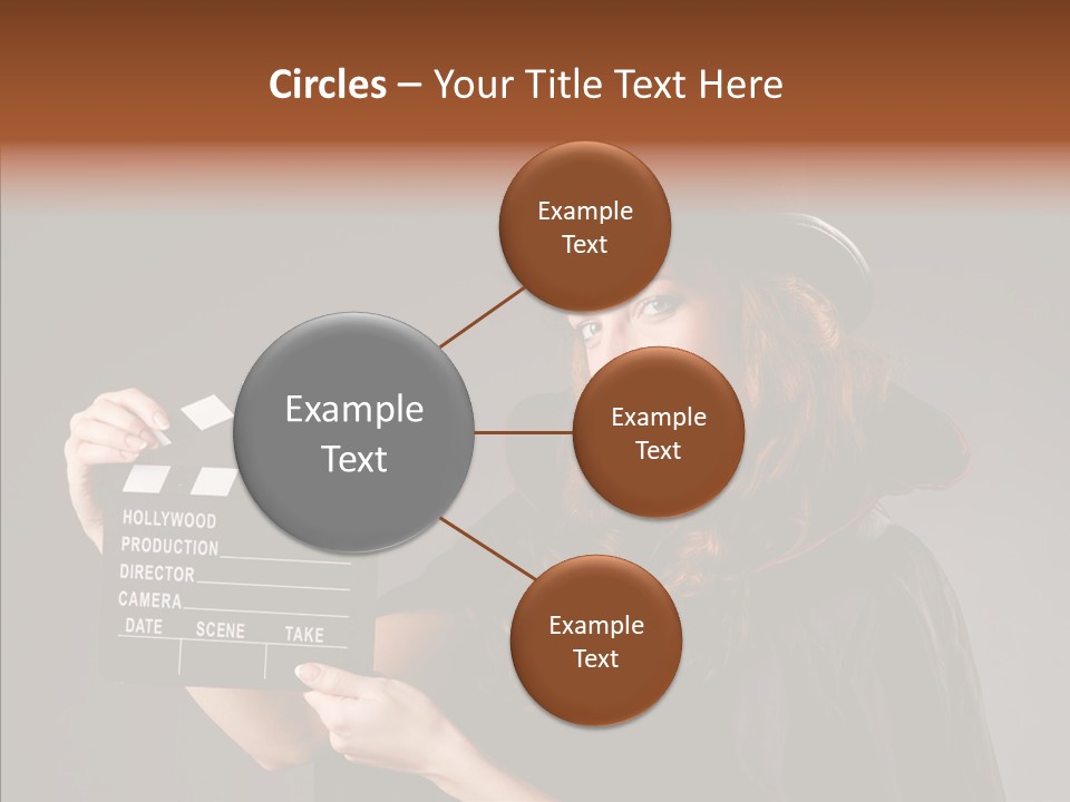 Clapper Hollywood Chalkboard PowerPoint Template