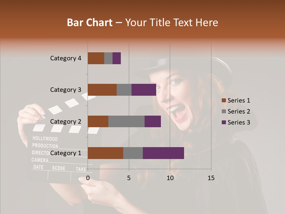 Clapper Hollywood Chalkboard PowerPoint Template
