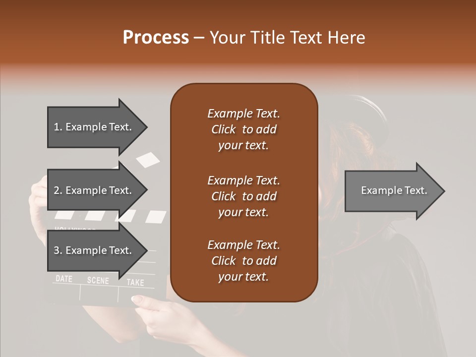 Clapper Hollywood Chalkboard PowerPoint Template