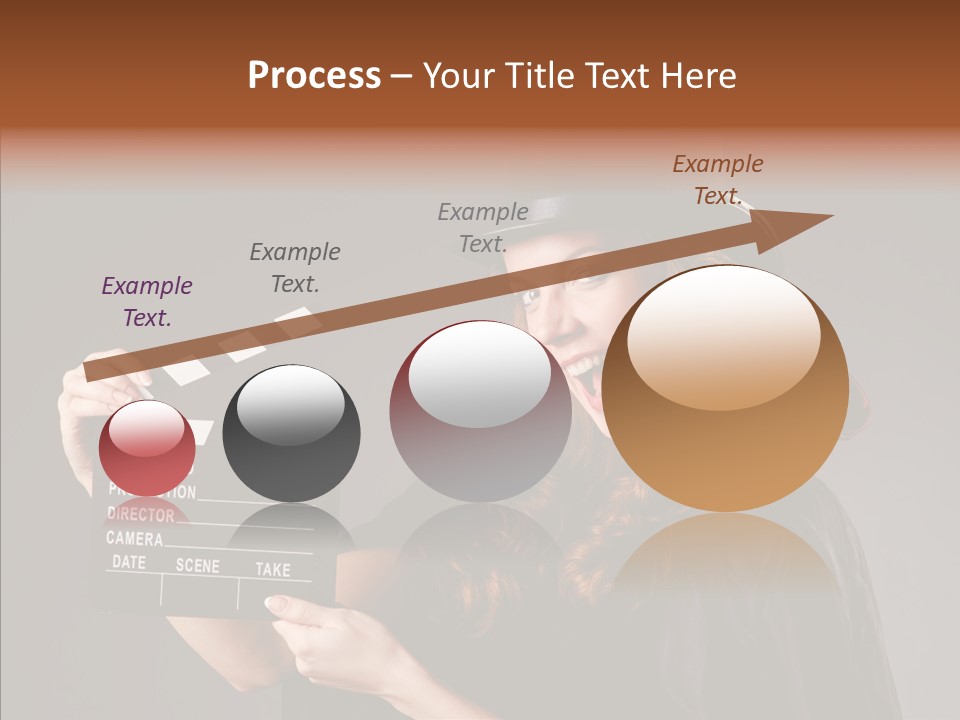 Clapper Hollywood Chalkboard PowerPoint Template