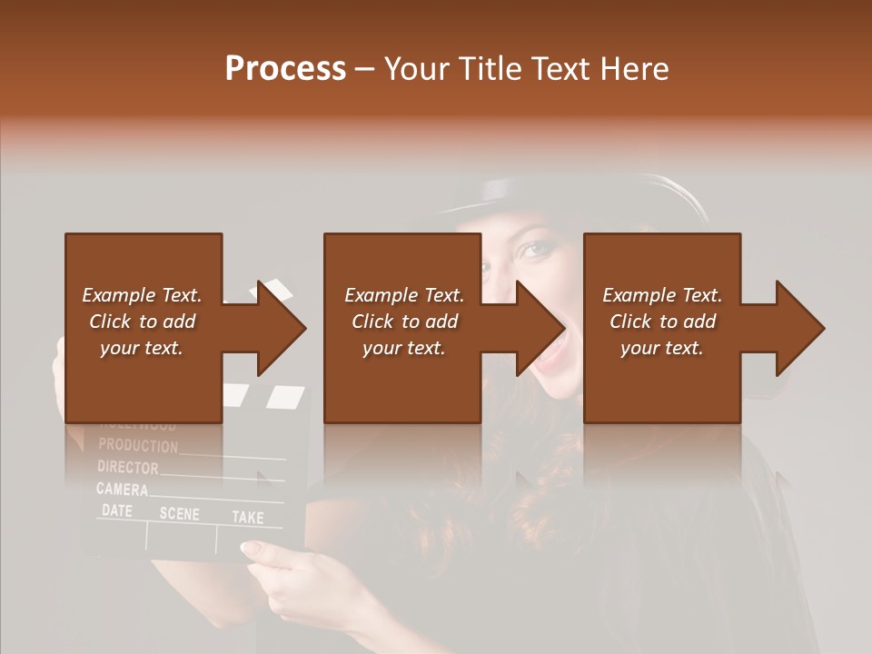 Clapper Hollywood Chalkboard PowerPoint Template