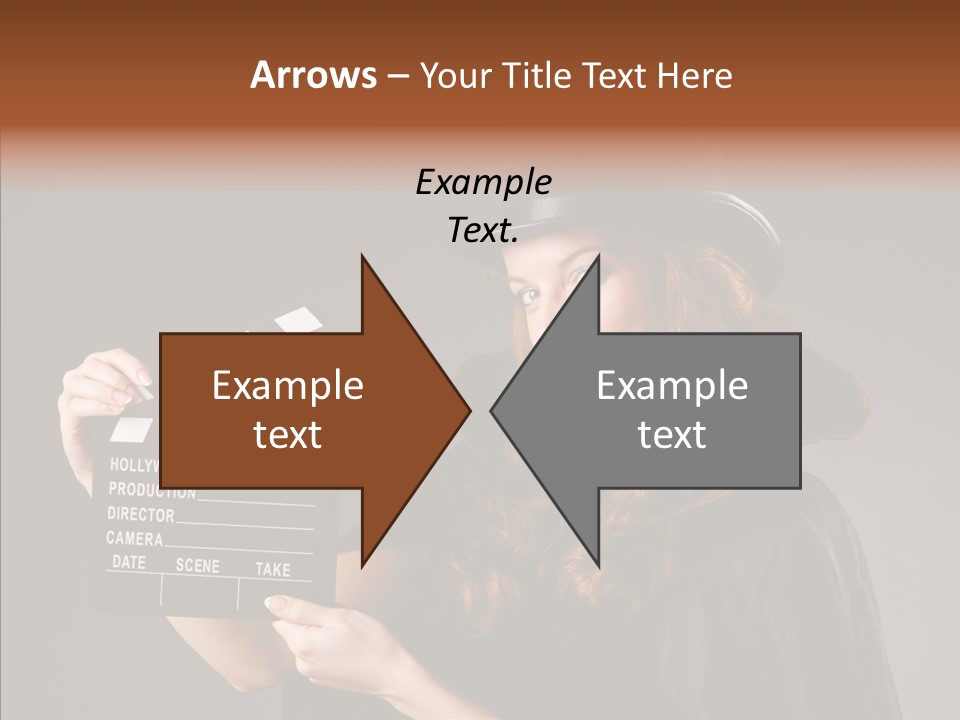 Clapper Hollywood Chalkboard PowerPoint Template
