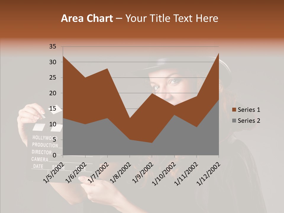 Clapper Hollywood Chalkboard PowerPoint Template