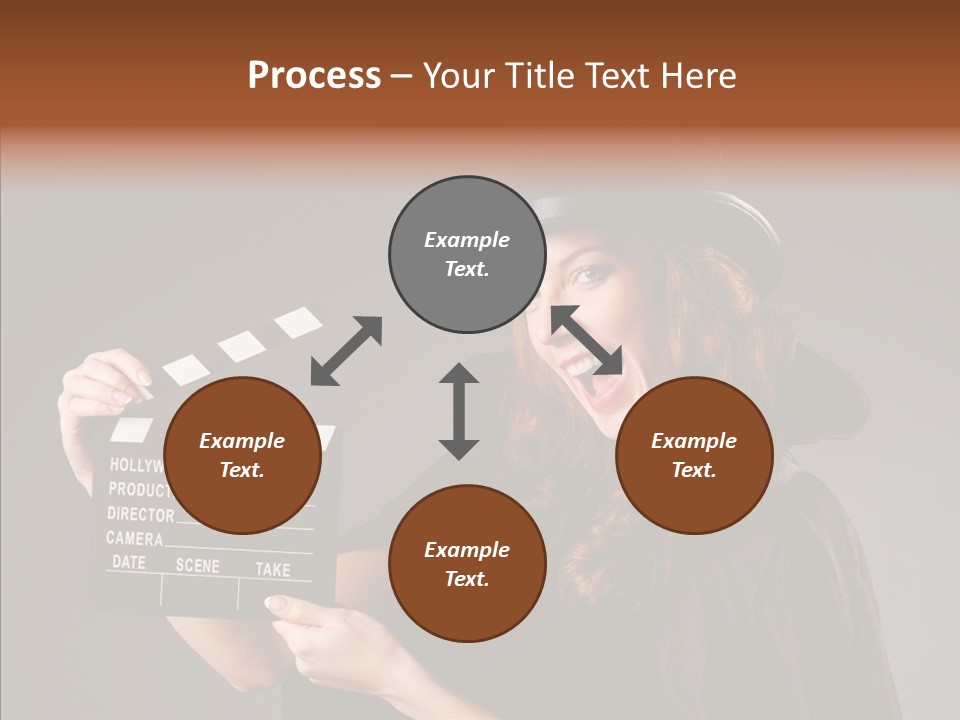 Clapper Hollywood Chalkboard PowerPoint Template