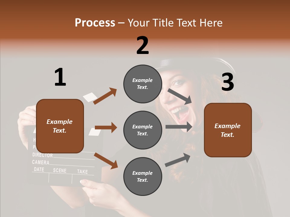 Clapper Hollywood Chalkboard PowerPoint Template