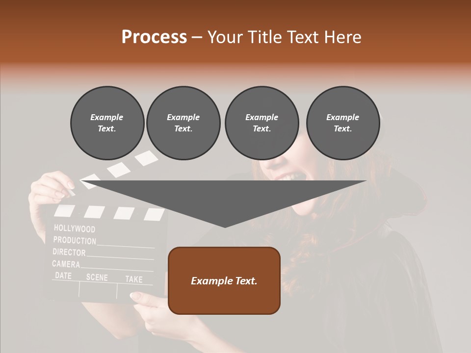 Clapper Hollywood Chalkboard PowerPoint Template