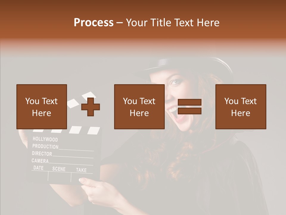 Clapper Hollywood Chalkboard PowerPoint Template
