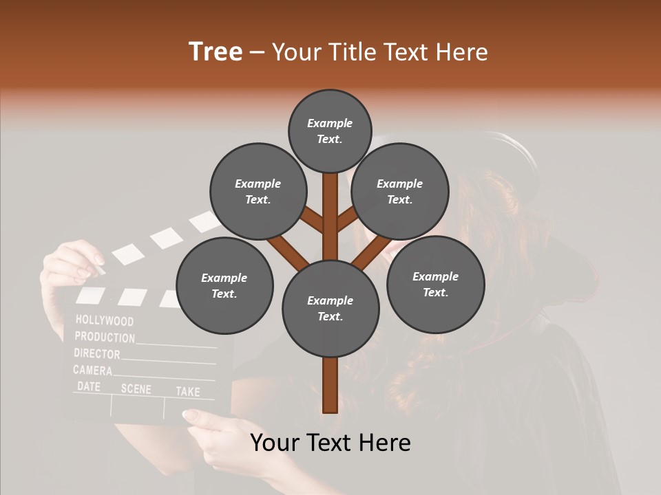 Clapper Hollywood Chalkboard PowerPoint Template