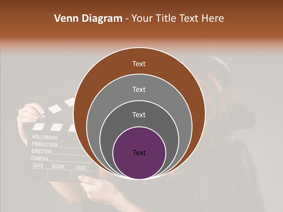 Clapper Hollywood Chalkboard PowerPoint Template