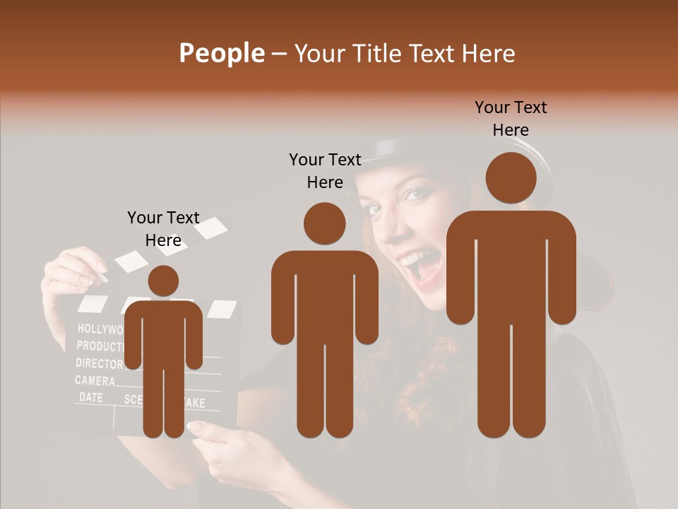 Clapper Hollywood Chalkboard PowerPoint Template