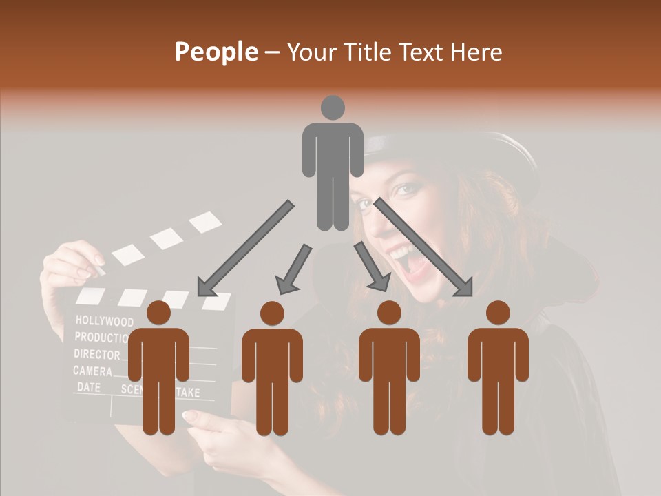 Clapper Hollywood Chalkboard PowerPoint Template