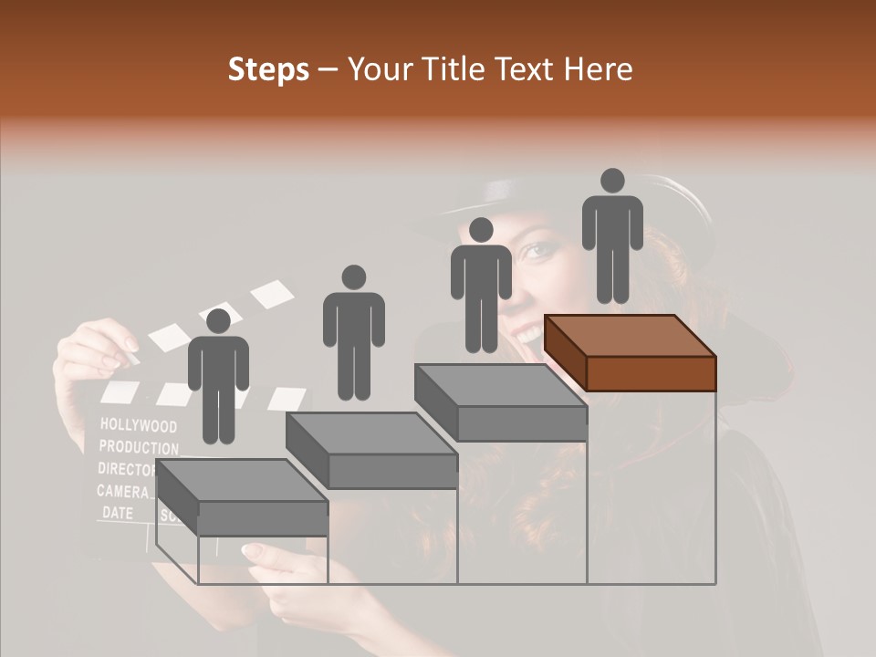 Clapper Hollywood Chalkboard PowerPoint Template