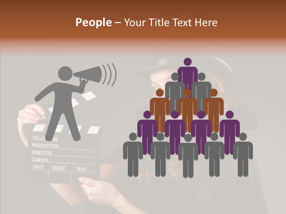 Clapper Hollywood Chalkboard PowerPoint Template