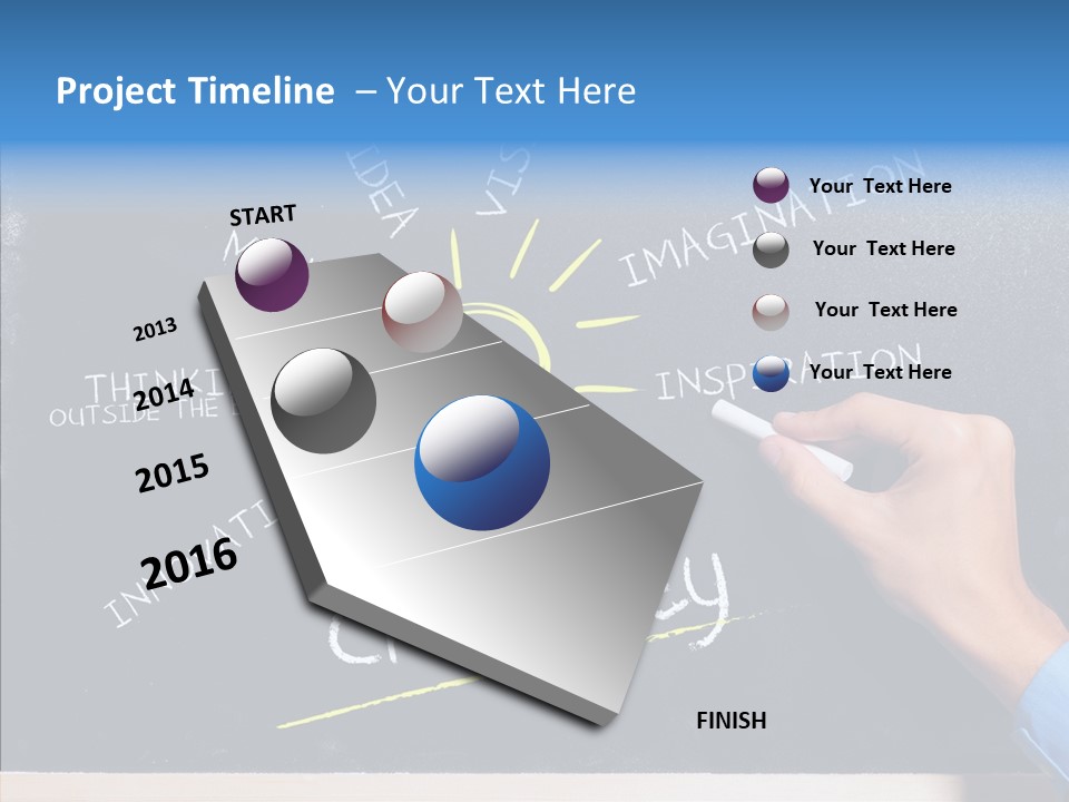 Man Achieve Experience PowerPoint Template