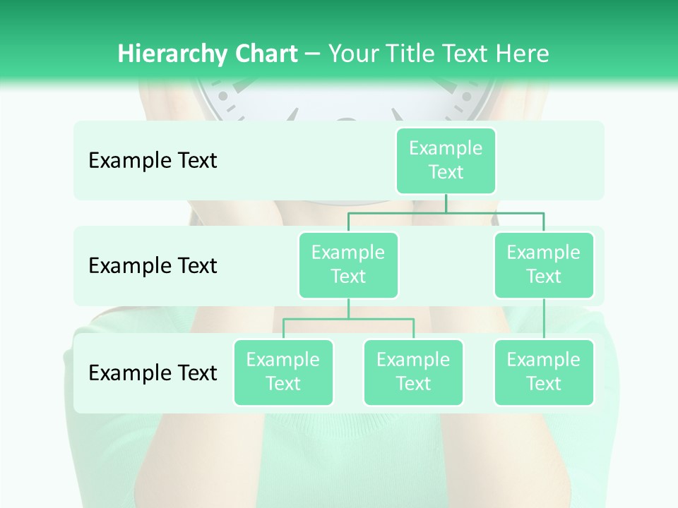 A Woman Covering Her Face With A Clock PowerPoint Template
