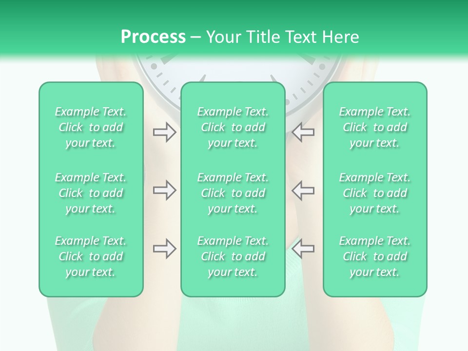 A Woman Covering Her Face With A Clock PowerPoint Template
