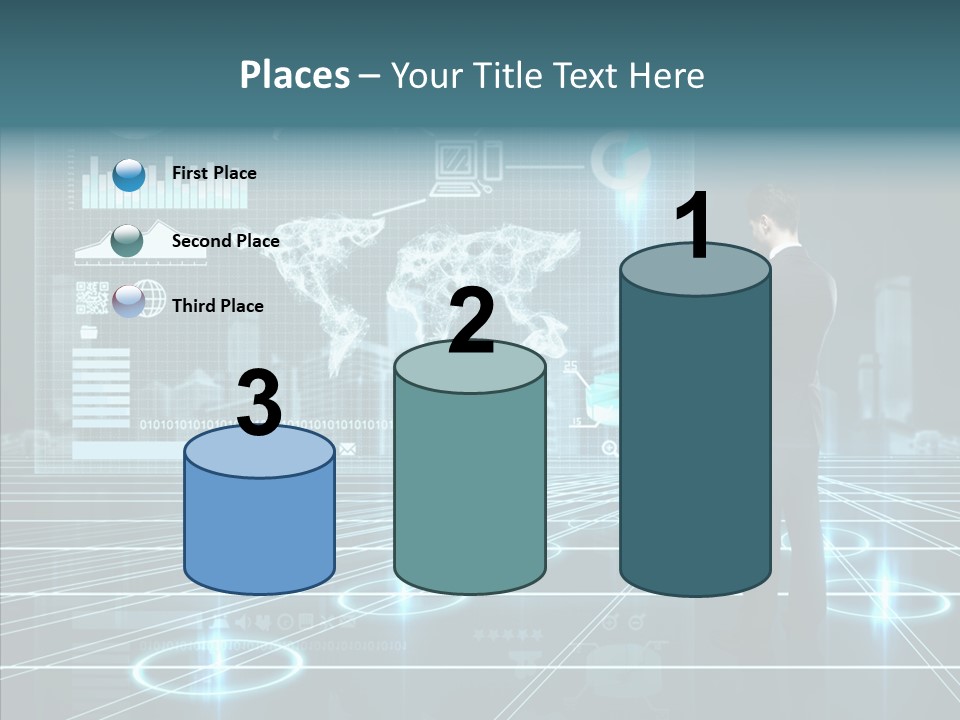 Contact Button Press PowerPoint Template