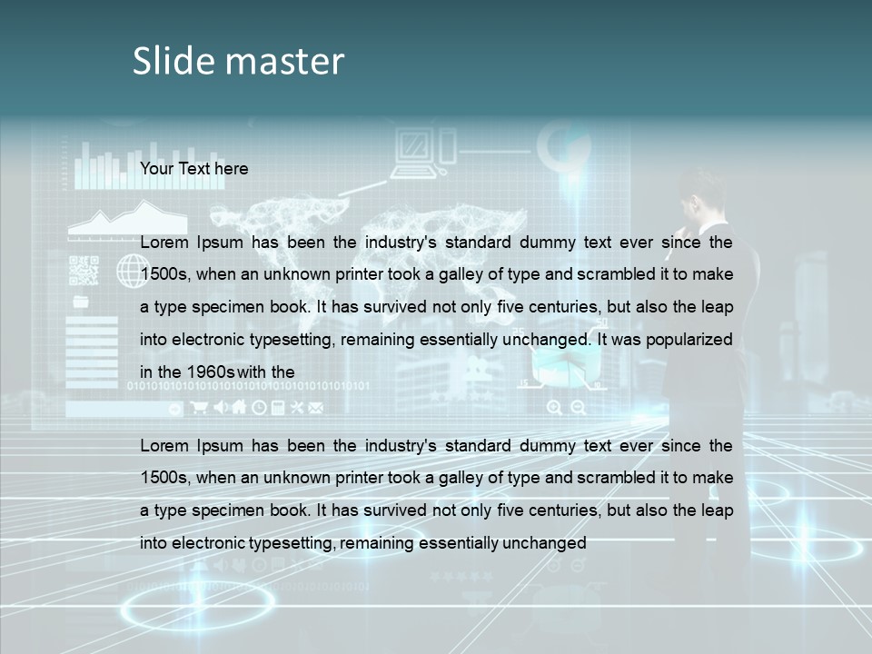 Contact Button Press PowerPoint Template