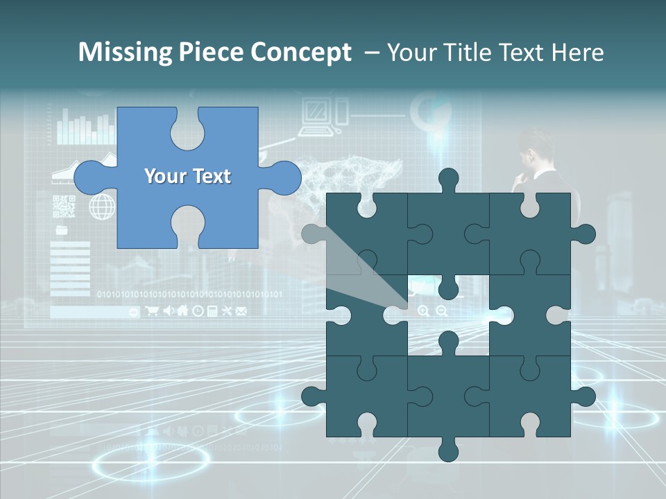 Contact Button Press PowerPoint Template