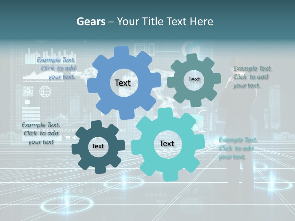 Contact Button Press PowerPoint Template
