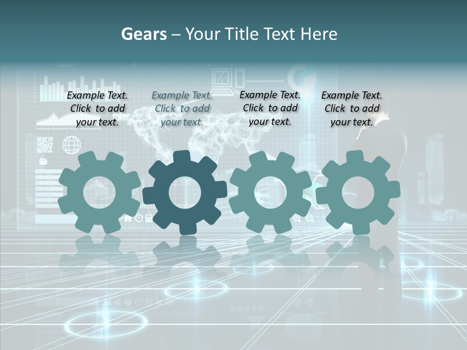 Contact Button Press PowerPoint Template