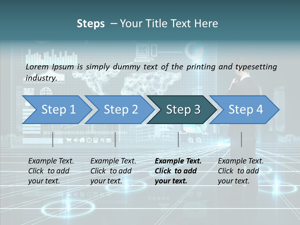 Contact Button Press PowerPoint Template