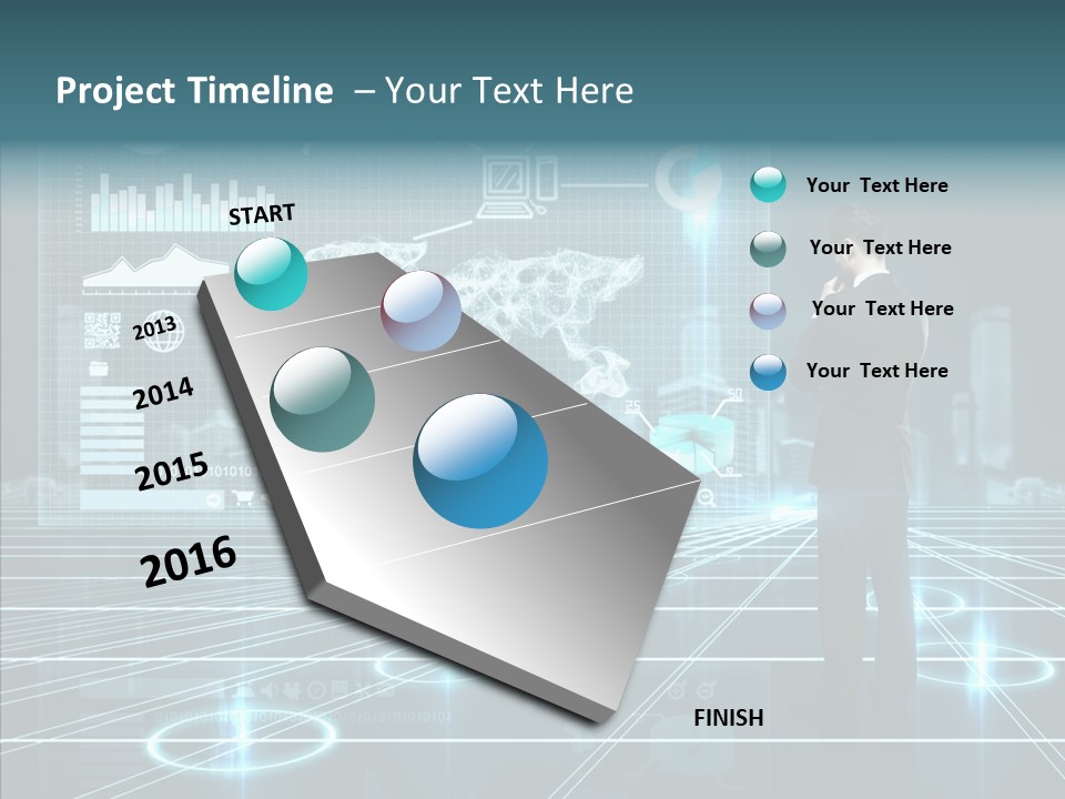 Contact Button Press PowerPoint Template