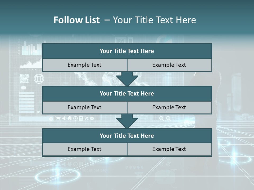 Contact Button Press PowerPoint Template