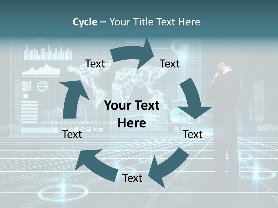 Contact Button Press PowerPoint Template