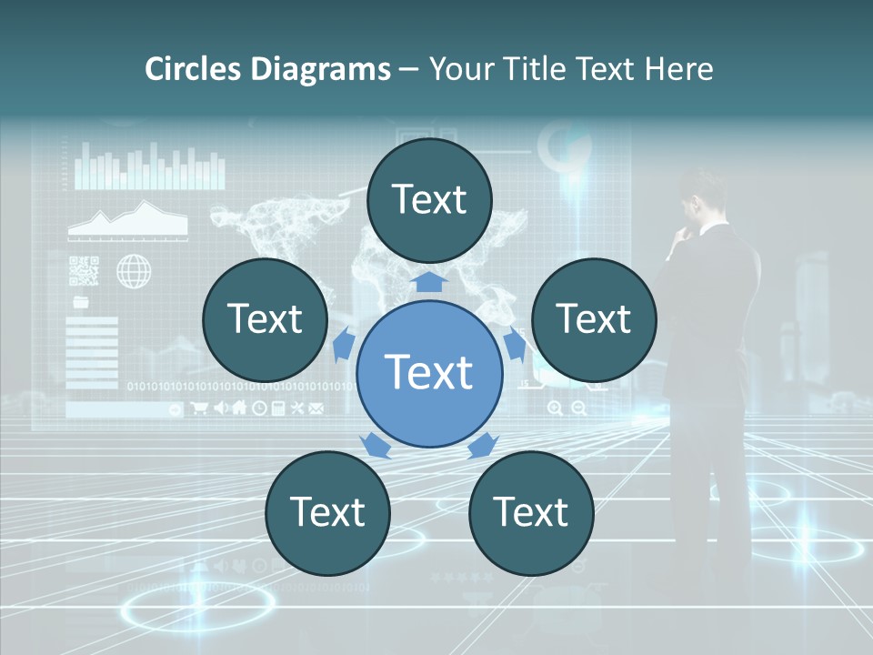 Contact Button Press PowerPoint Template