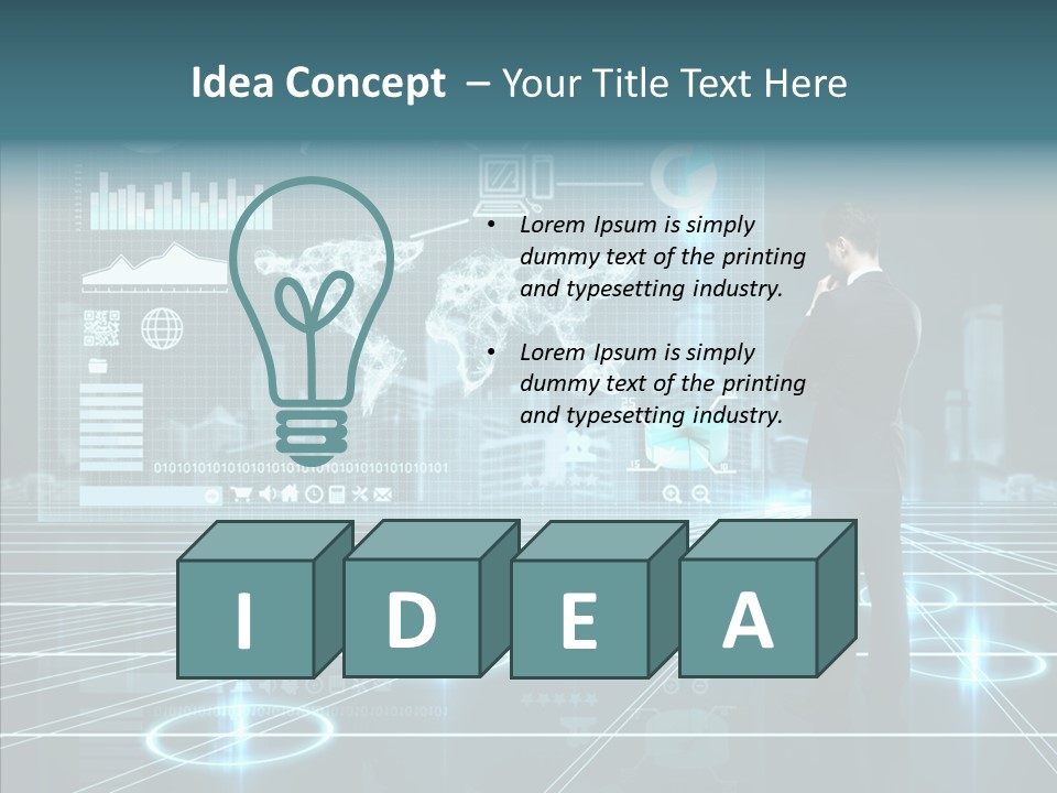 Contact Button Press PowerPoint Template