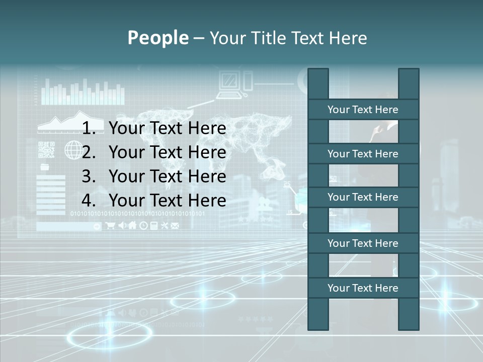 Contact Button Press PowerPoint Template
