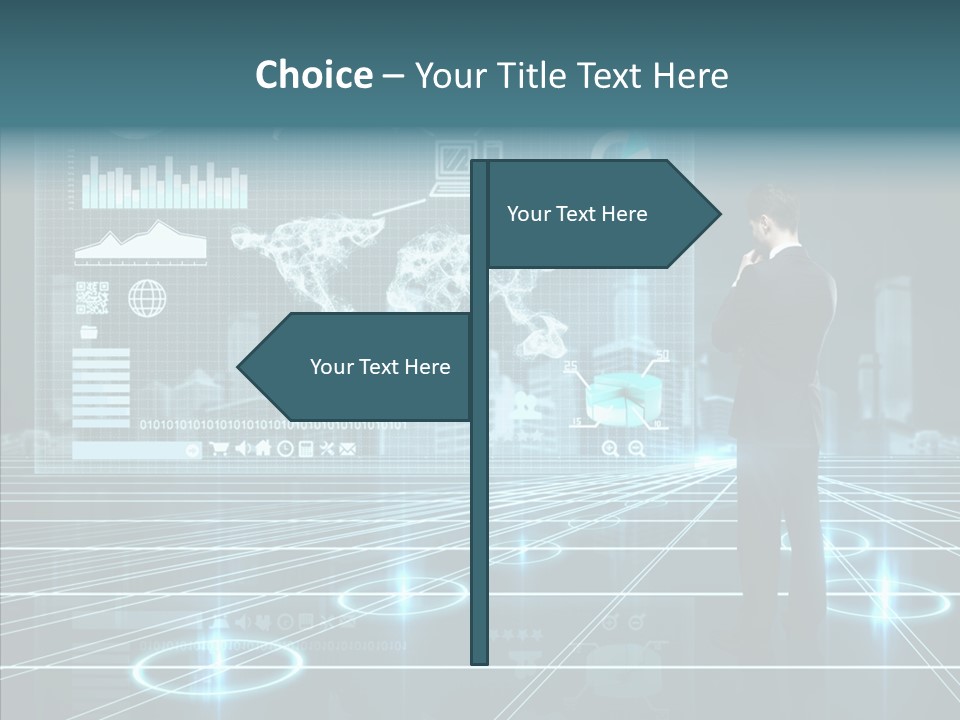 Contact Button Press PowerPoint Template