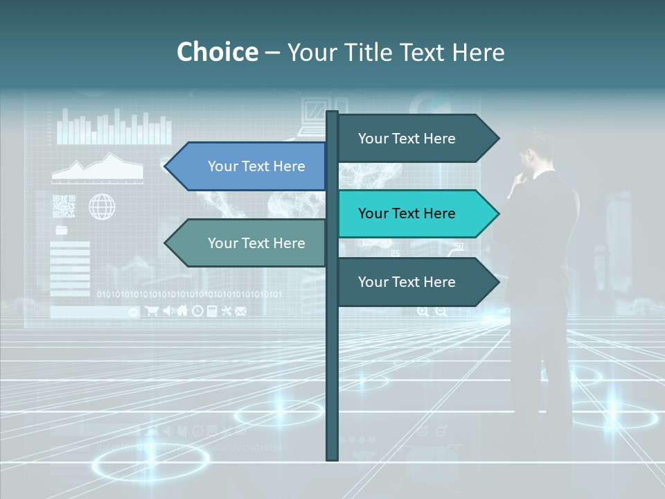 Contact Button Press PowerPoint Template