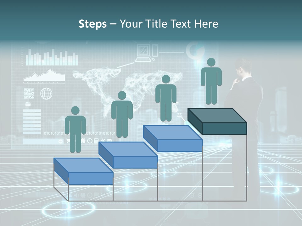 Contact Button Press PowerPoint Template