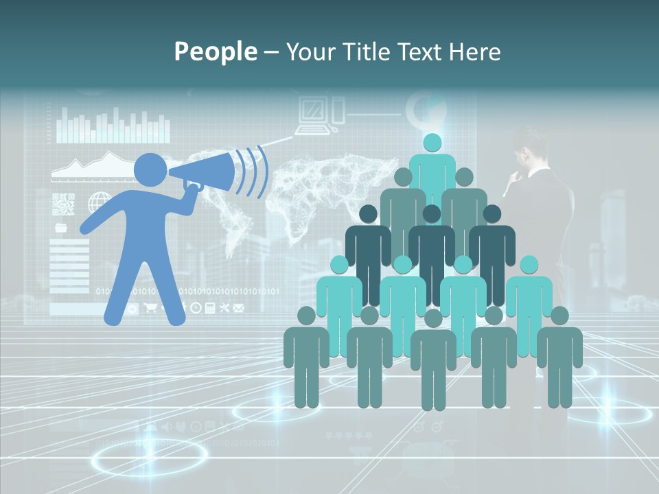 Contact Button Press PowerPoint Template