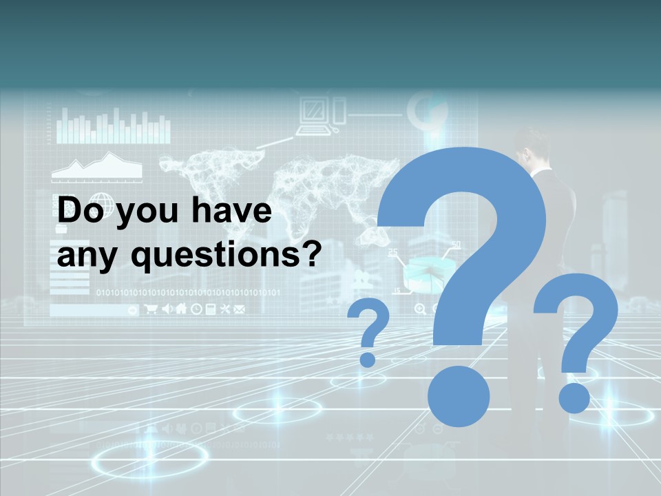 Contact Button Press PowerPoint Template