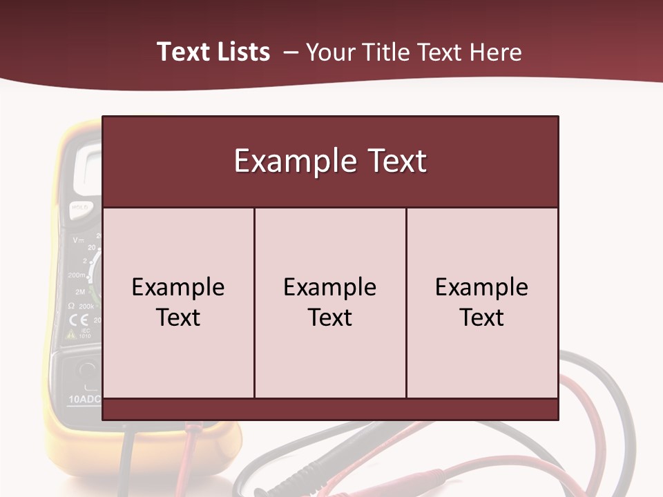 Voltage Range Ohm PowerPoint Template