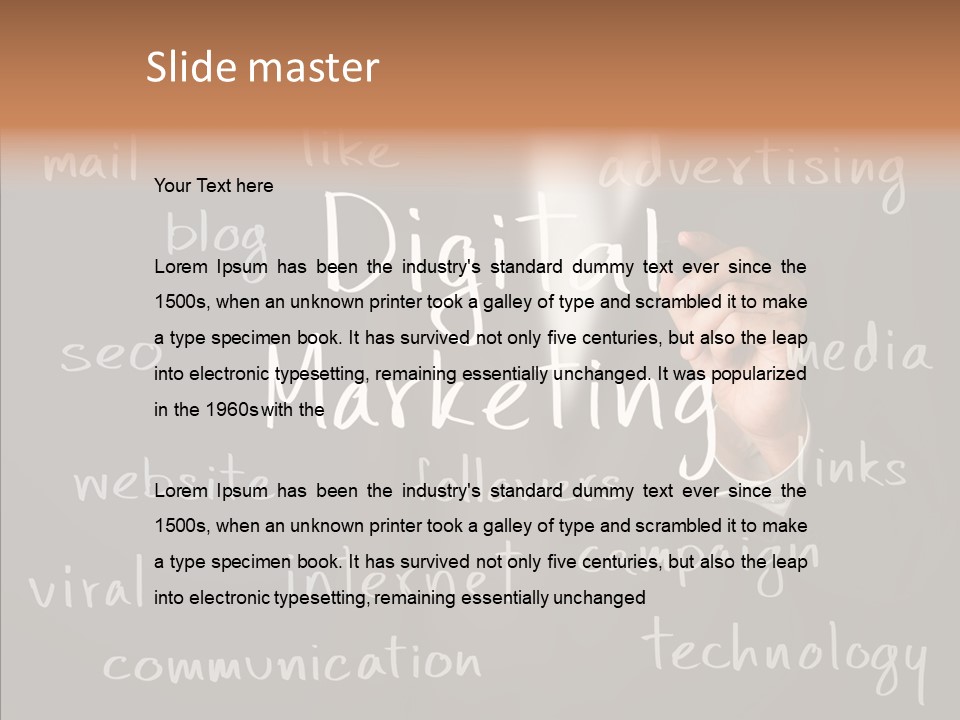Seo Pen Communicate PowerPoint Template