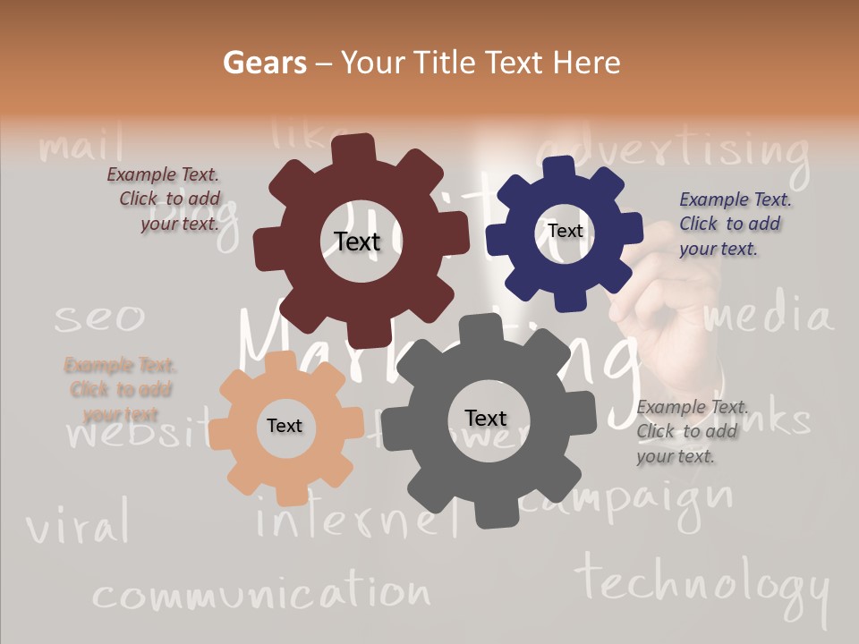 Seo Pen Communicate PowerPoint Template