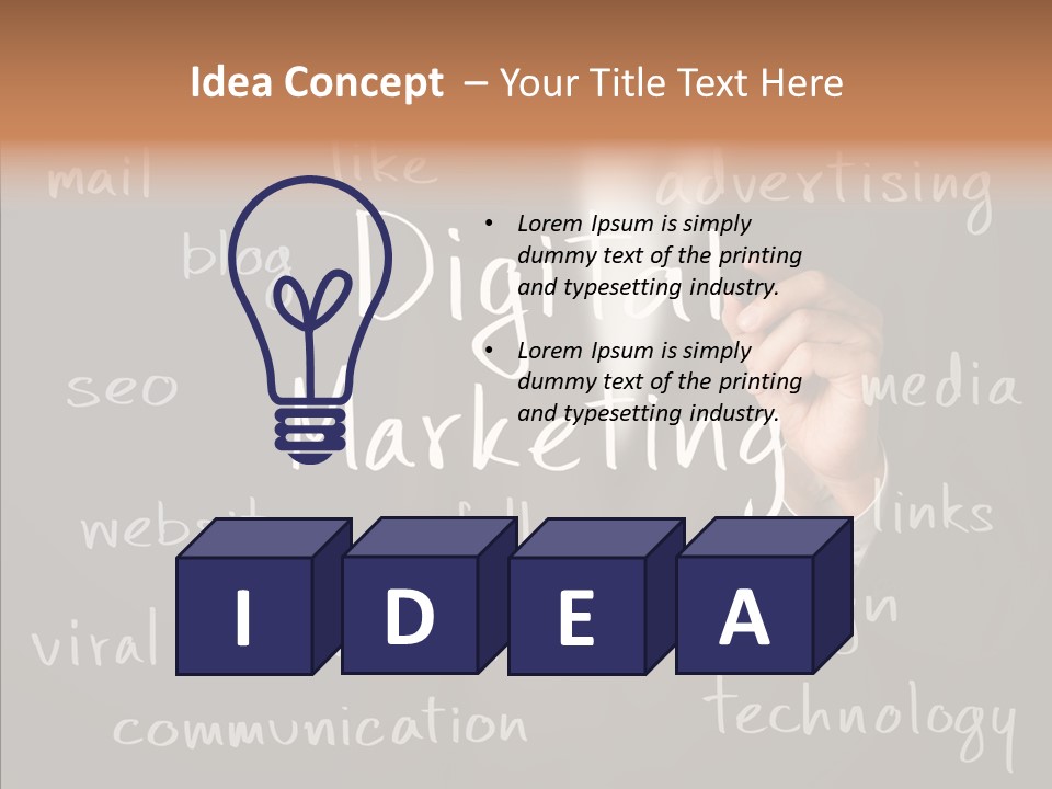 Seo Pen Communicate PowerPoint Template