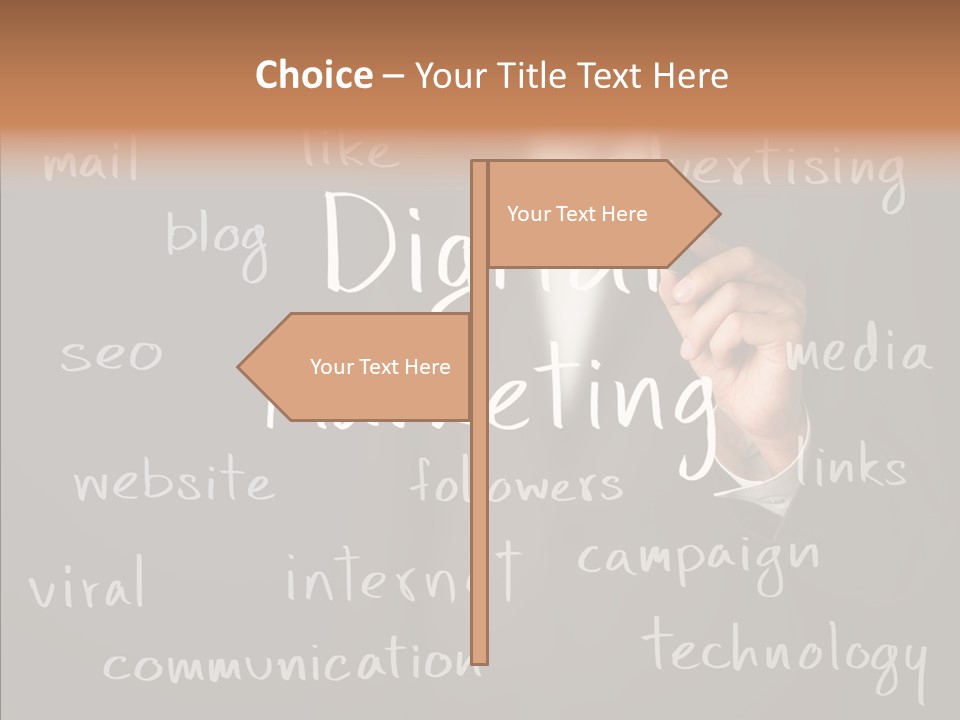 Seo Pen Communicate PowerPoint Template